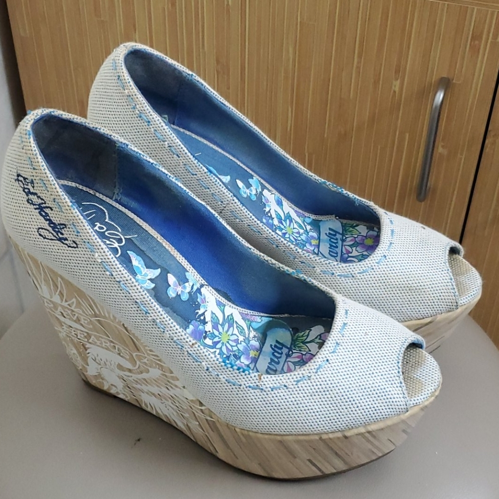 Ed Hardy Platform Wedges